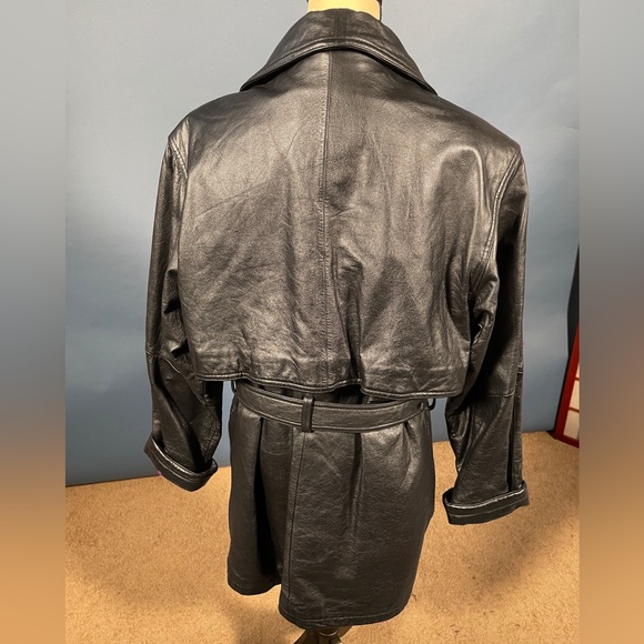 Wilson Black Leather Women’s 3/4 Coat - Picture 2 of 3